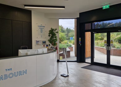 Reception area of Reaction Therapy, Wyndyke Furlong, Abingdon, England, open for appointments from 1st October 2025.
