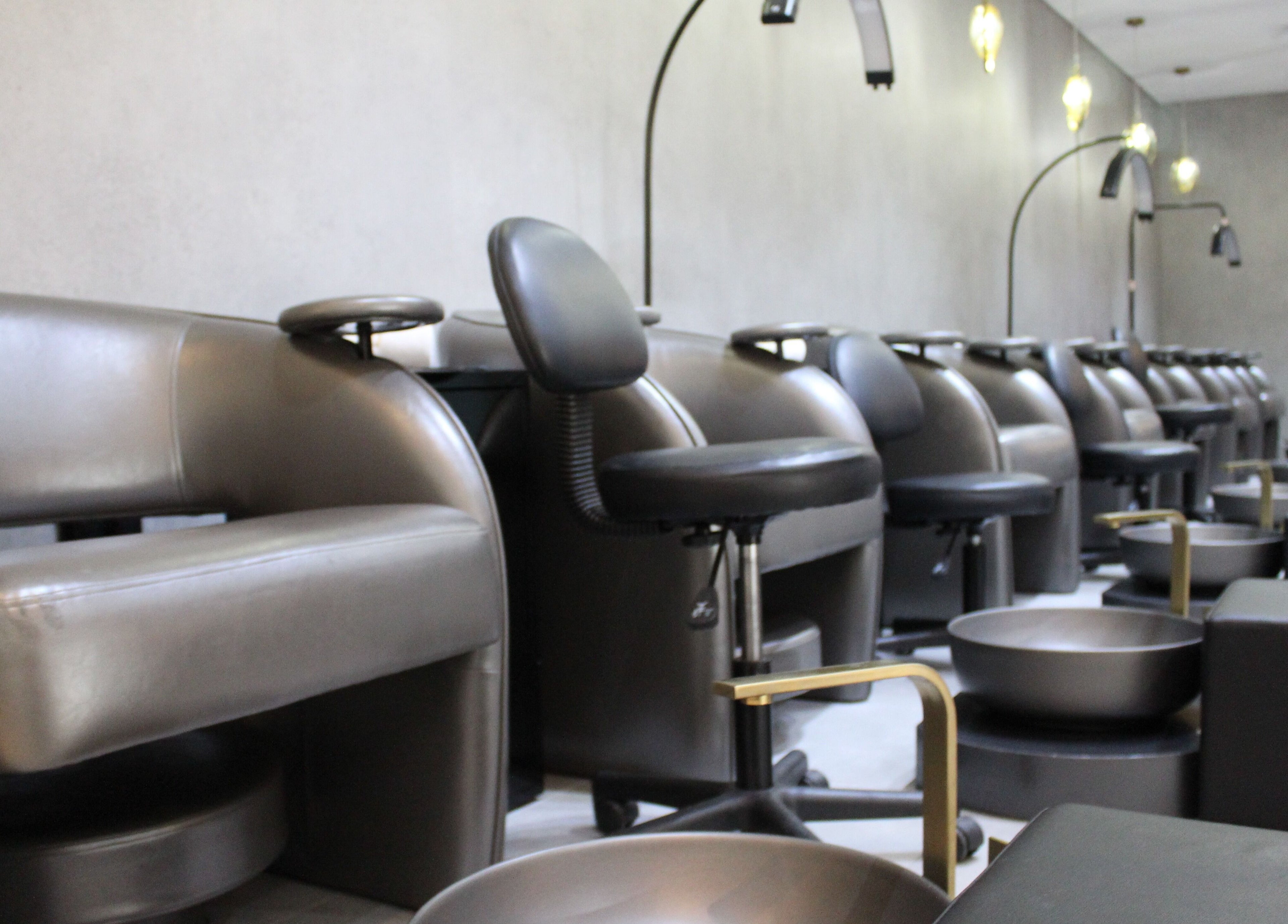 Luxurious pedicure chairs at The Salon Luxe at Five JBR in Dubai, Dubai, AE offer a premium experience.
