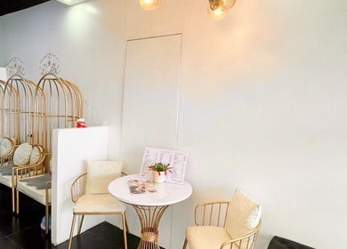 Elegant seating area at CLG Aesthetics Fairview, Quezon City, Metro Manila, PH with stylish decor.