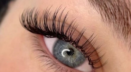 Close-up of stunning eyelash extensions at Glowup Studio, Haymarket, New South Wales, AU.