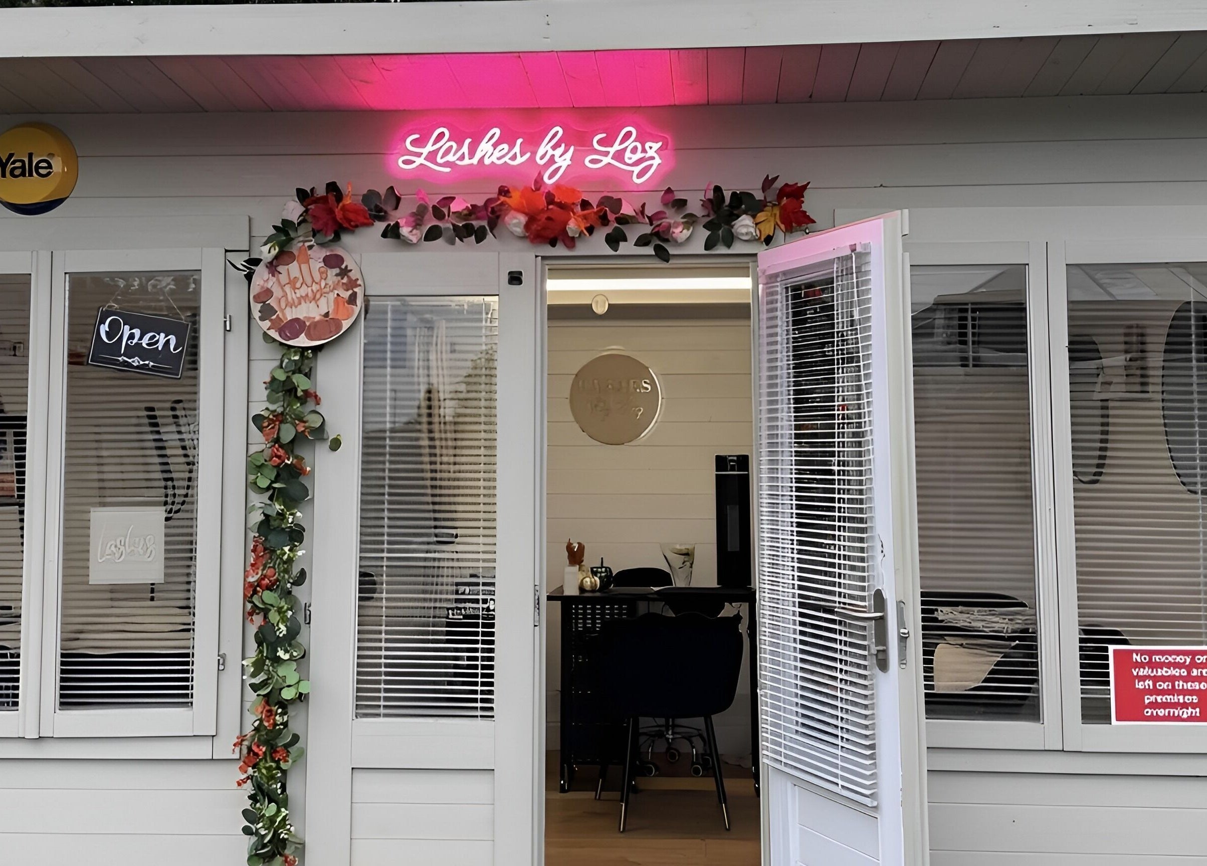 Front view of Lashes by Loz LTD salon with open doors in Langdon Hills, England, GB.