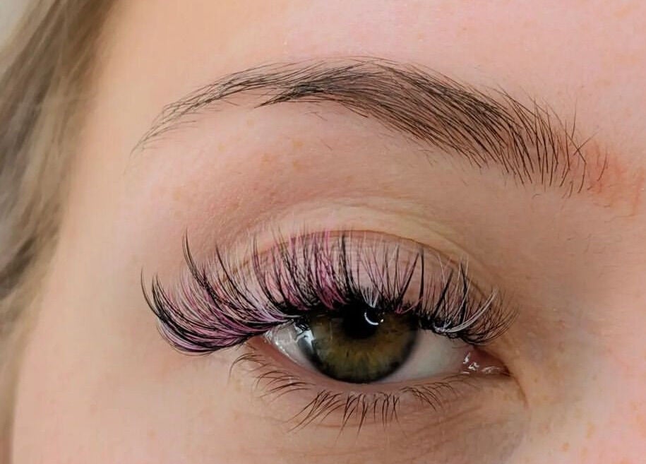 Close-up of expertly styled eyelashes at Lashes by Loz LTD, Langdon Hills, England, GB.