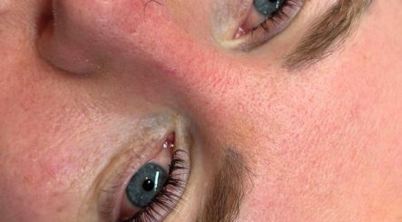 Close-up of eyes showcasing a skin treatment at Layered Collective, Ellesmere Port, England, GB.
