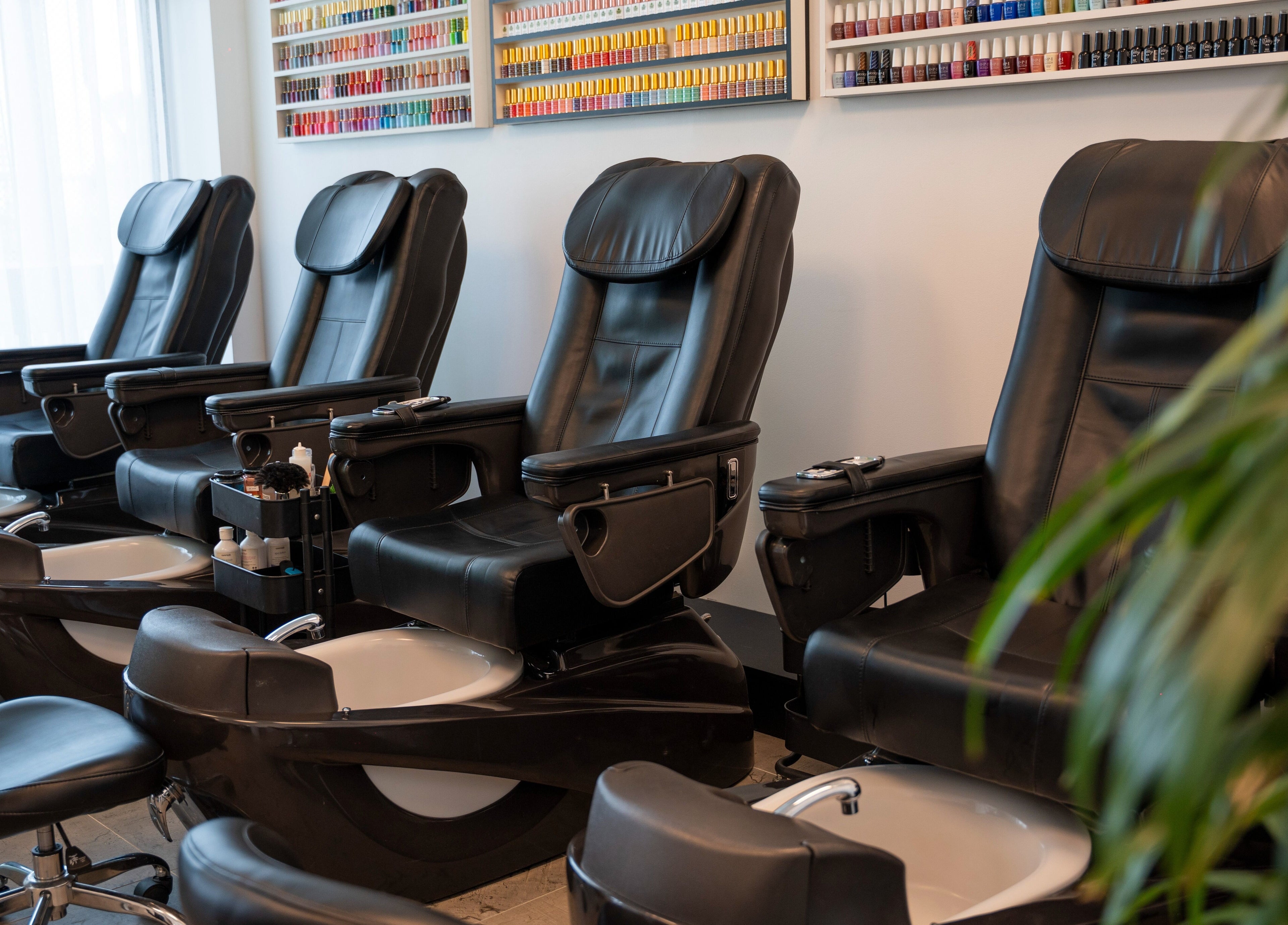 Pedicure chairs at The House of Beauty (Nadi) offer relaxation in Nadi, Western Division, FJ.