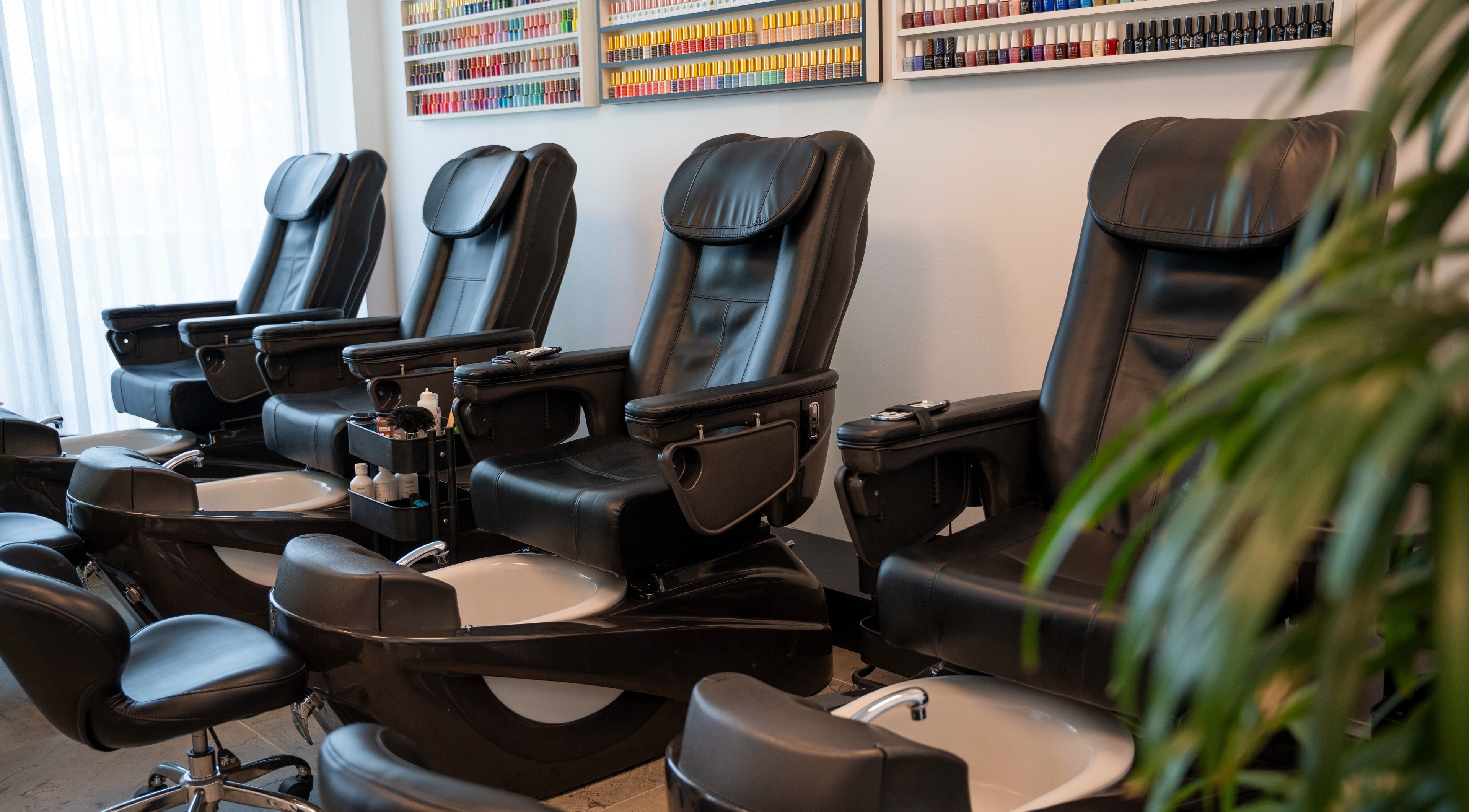 Pedicure chairs at The House of Beauty (Nadi) offer relaxation in Nadi, Western Division, FJ.
