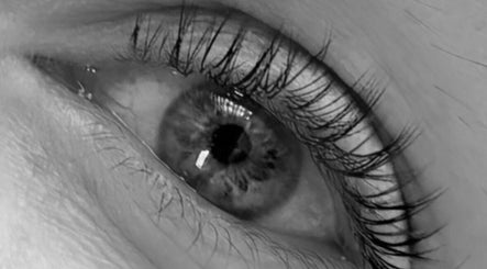 Close-up of eye with voluminous lashes at All Things Beauty by Sammy, Stoke-on-Trent, England, GB.