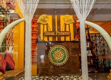 Elegant entrance at Siam Princess Thai Massage - Dymocks Building, Sydney, New South Wales, AU.