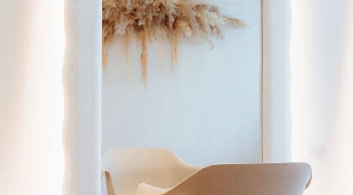 Minimalist beauty chair at Hair With Sam x, Bella Vista, New South Wales, AU, offering a tranquil salon experience.
