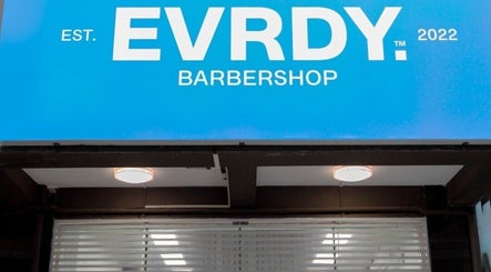 Entrance sign of EVRDY Barbershop - San Chaung, located in Yangon, Yangon Region, MM.
