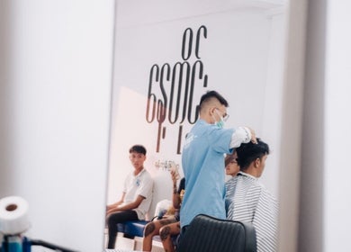EVRDY Barbershop - San Chaung, stylish haircut in progress, Yangon, Yangon Region, MM.