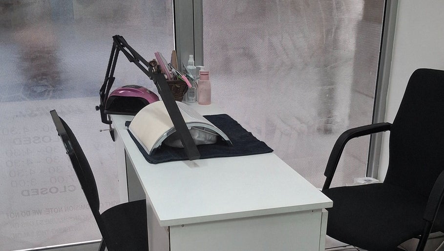 Nail station at Madelein Nails and Beauty, Pretoria, Gauteng, ZA, showcasing professional manicure setup.
