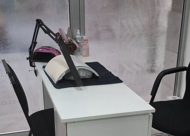 Nail station at Madelein Nails and Beauty, Pretoria, Gauteng, ZA, showcasing professional manicure setup.