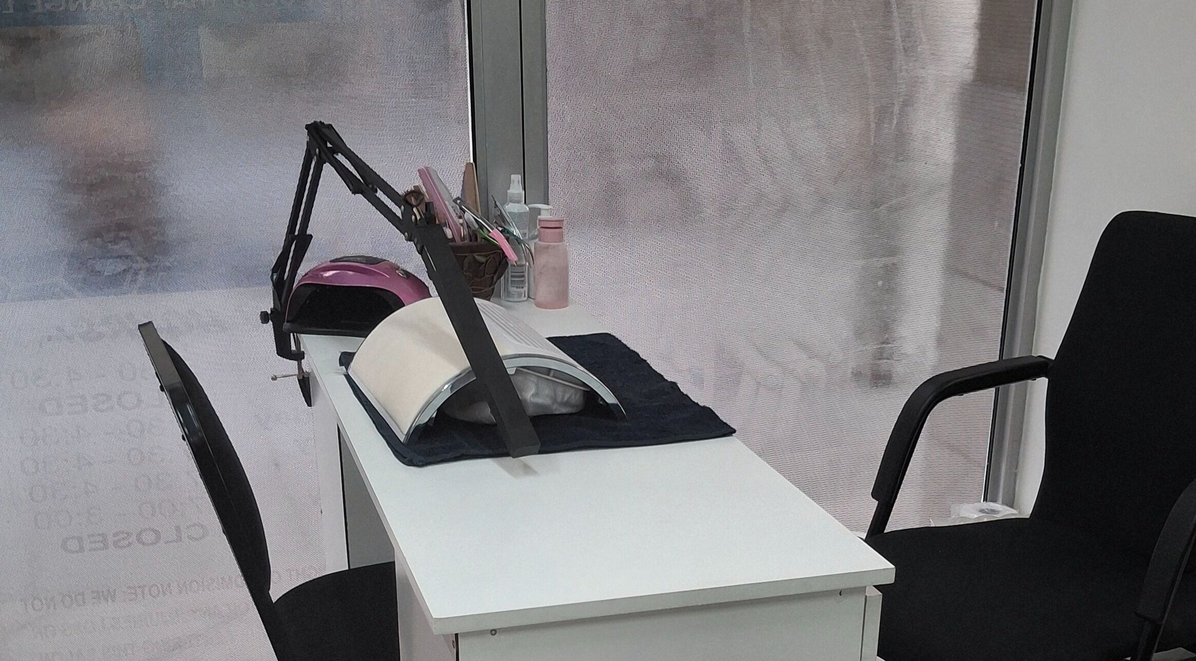 Nail station at Madelein Nails and Beauty, Pretoria, Gauteng, ZA, showcasing a modern, inviting design.