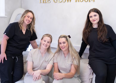Friendly staff at The Glow Room Brackley, Brackley, England, GB, pose in the welcoming beauty space.