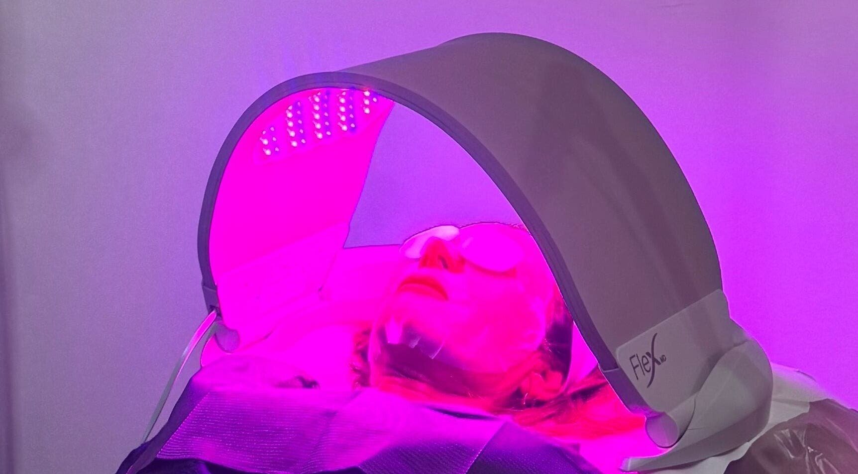 LED facial treatment at NUYU Body Aesthetics, Beckenham, England, GB. A relaxing advanced skincare solution.