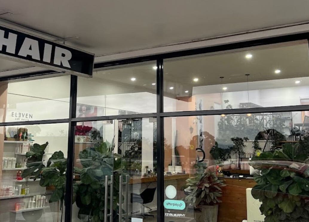 Front view of Beauty On Boulevard, chic hair salon in Melbourne, Victoria, AU with modern glass facade.