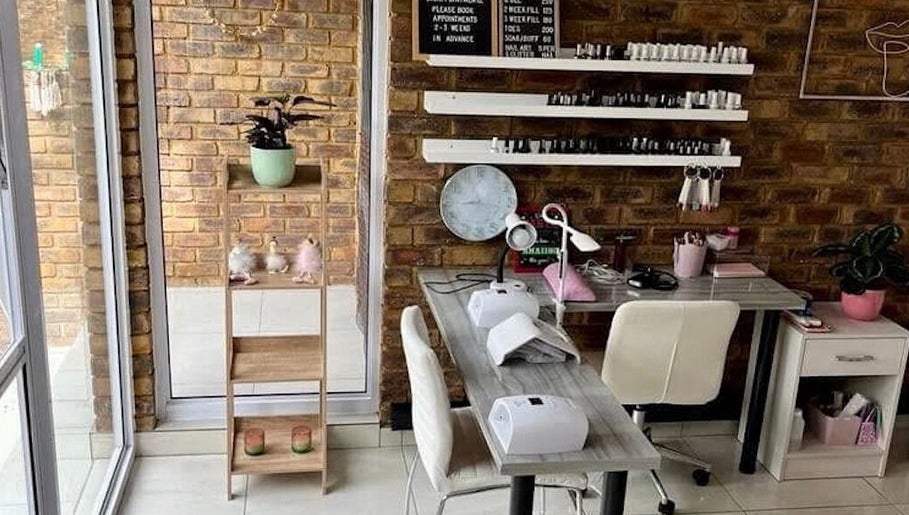 Modern nail station at Beauty Bliss ZA in Pretoria, Gauteng, ZA, showcasing sleek design and bright ambiance.