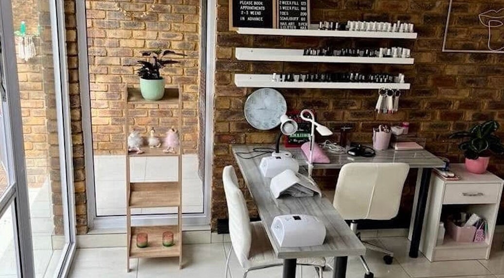 Modern nail station at Beauty Bliss ZA in Pretoria, Gauteng, ZA, showcasing sleek design and bright ambiance.