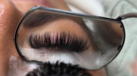 Close-up of luxurious eyelash extensions at Aesthetics by Kelsey-Anne, Birmingham, England, GB.