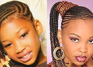 Intricate braids at Aamavi Hair Braiding in Charlotte, North Carolina, US. Perfect for all ages.