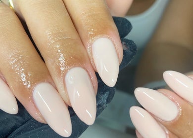 Beautifully manicured nails at Beauty By Ella in Tamworth, England, GB showcasing expert gel finish.