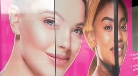 Colorful promotional display at SHIFT COSMETIC CLINIC in Gladesville, New South Wales showing radiant skin.