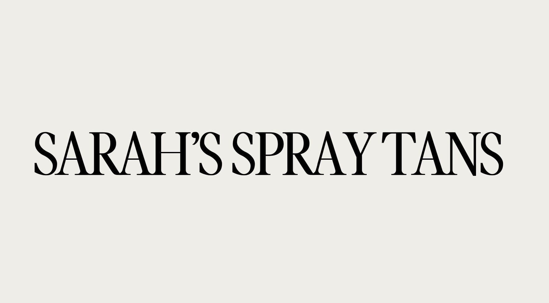 Sarah's Spray Tans logo in Auckland, NZ showcasing elegant branding.