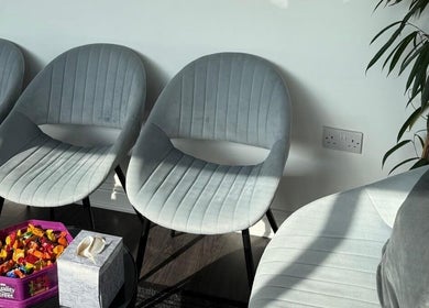 Comfortable seating area with modern chairs at The Recovery Room Oldham, Oldham, England, GB.