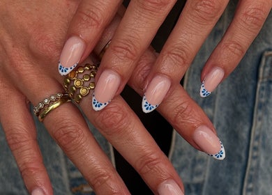 Elegant nail art with intricate design at Pop Up Well Chiswick, London, England, GB.