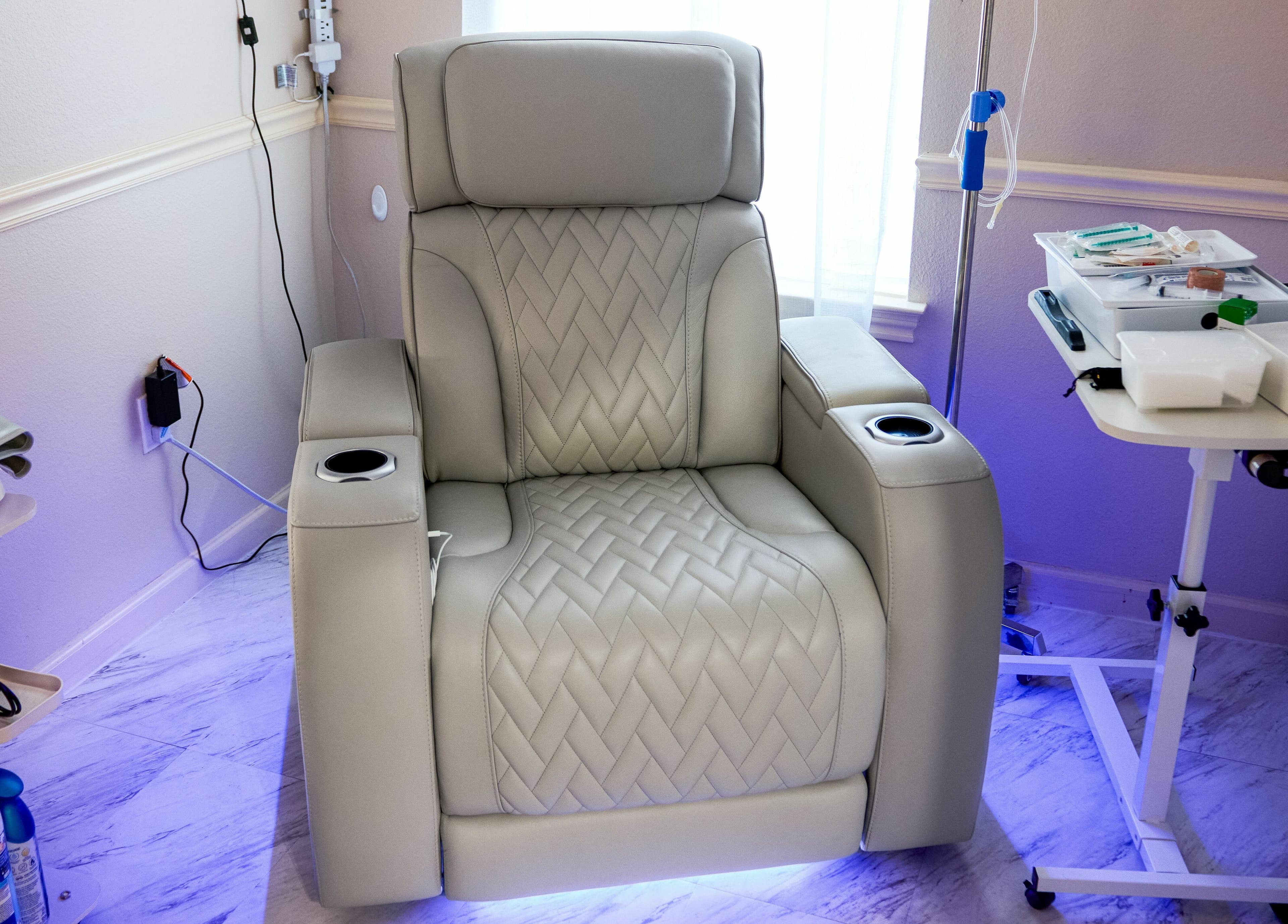Comfortable spa chair at Ageless Envy Retreat Med Spa in Katy, Texas, US, offering a relaxing wellness experience.