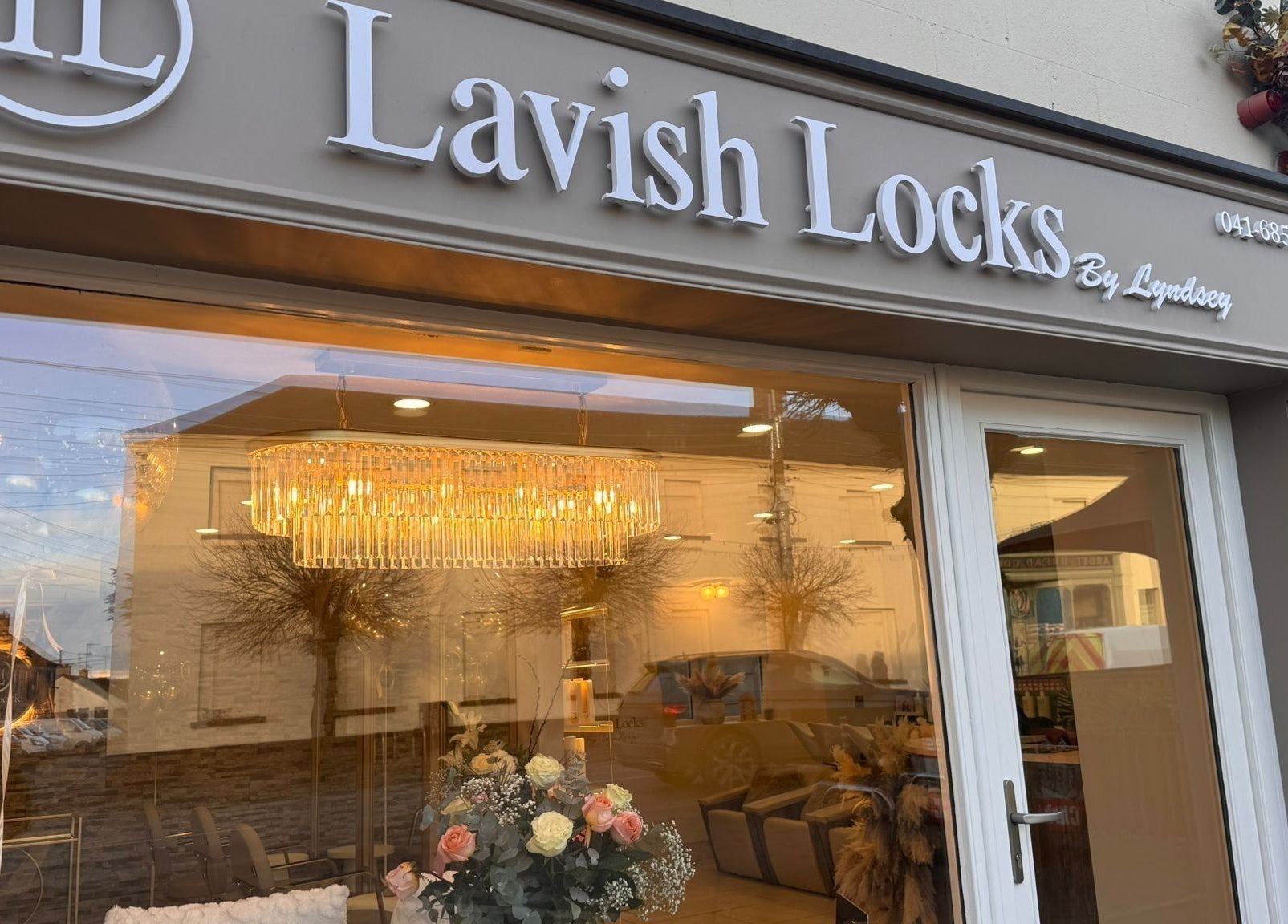 Front view of Lavish Locks Ardee showcasing elegant decor at County Louth, IE location.