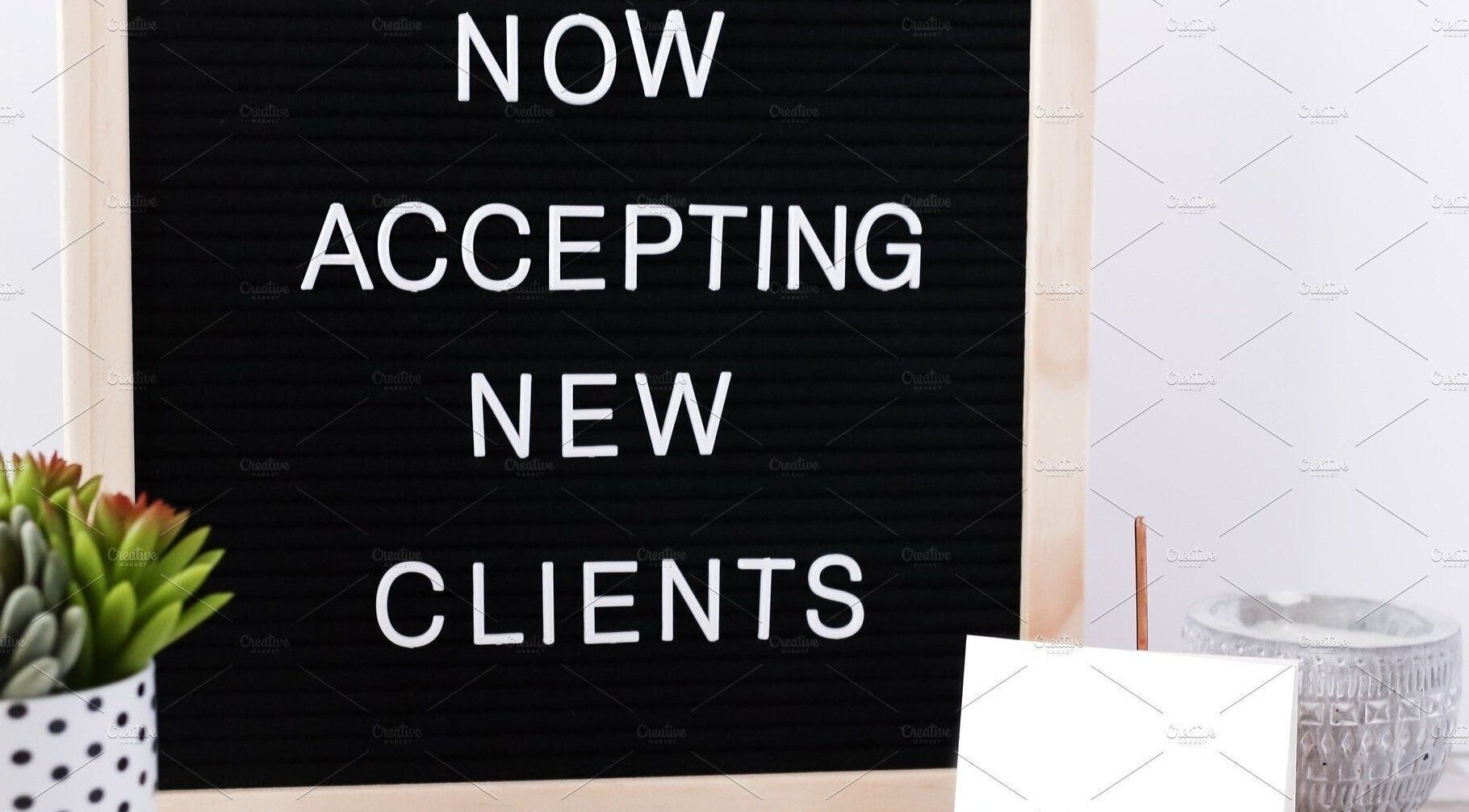 Relax With Melissa in Windsor, Ontario is now accepting new clients. Stylish letter board display.