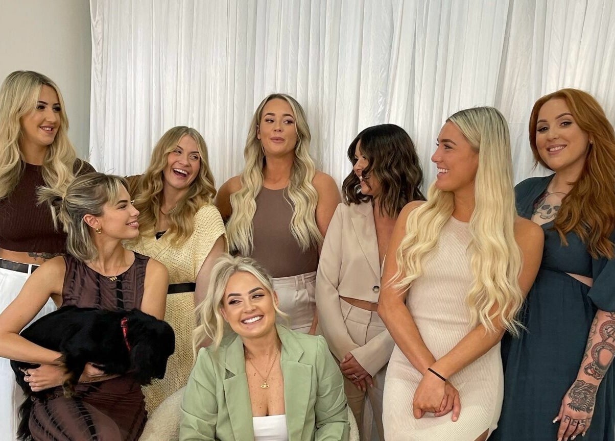 Team of Lady Lox smiling at Joondalup, Western Australia, AU salon.