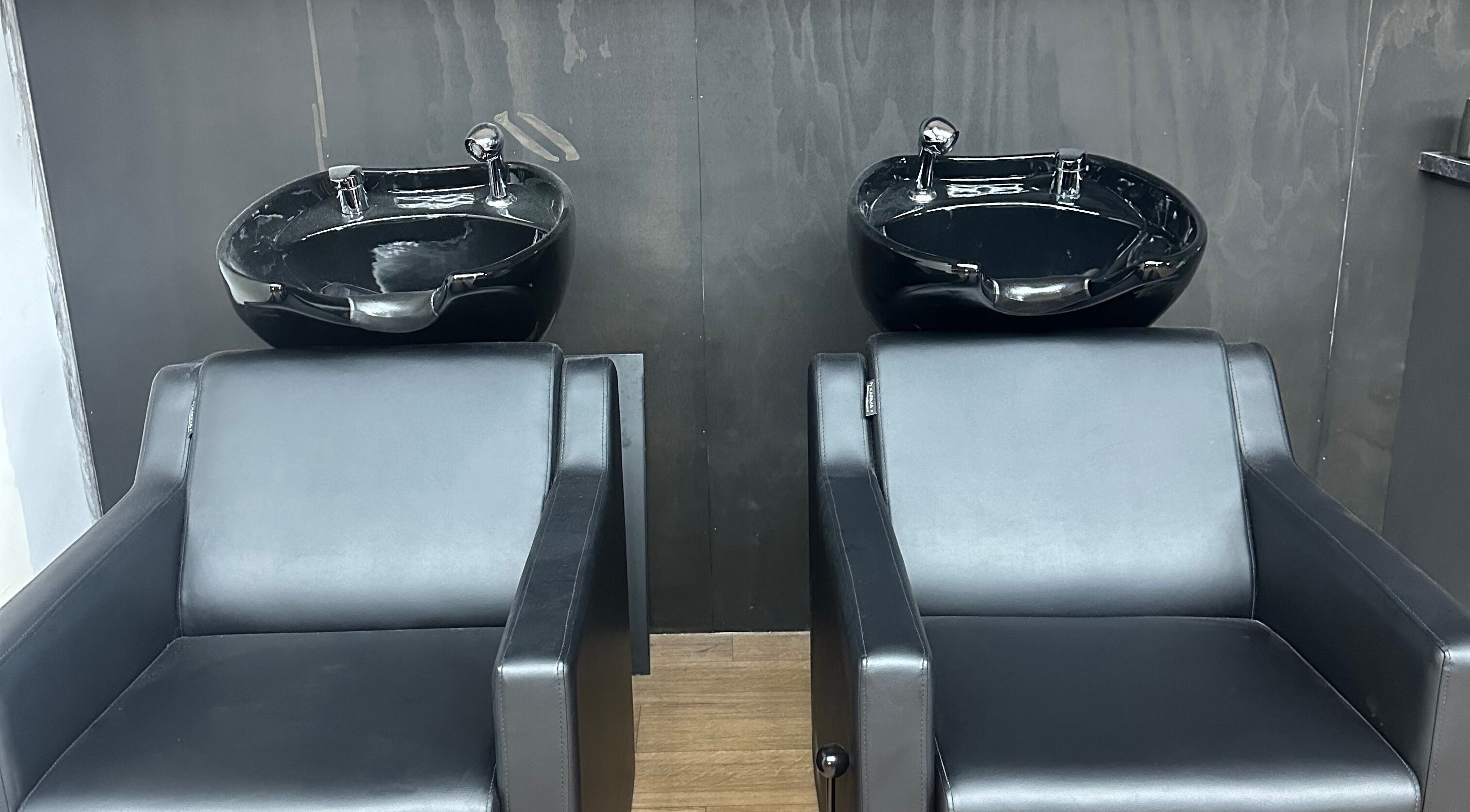 Only Fades Barbershop Inv features sleek black wash stations in Invercargill, Southland, NZ for premium client care.