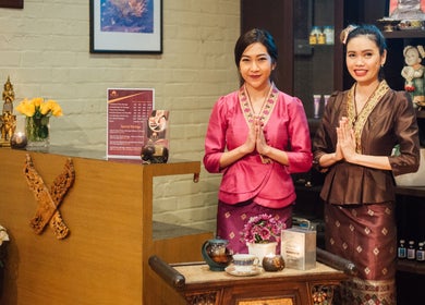 Warm welcome at Nina Thai Massage - Richmond Store, Richmond, Victoria, AU with staff in traditional attire.