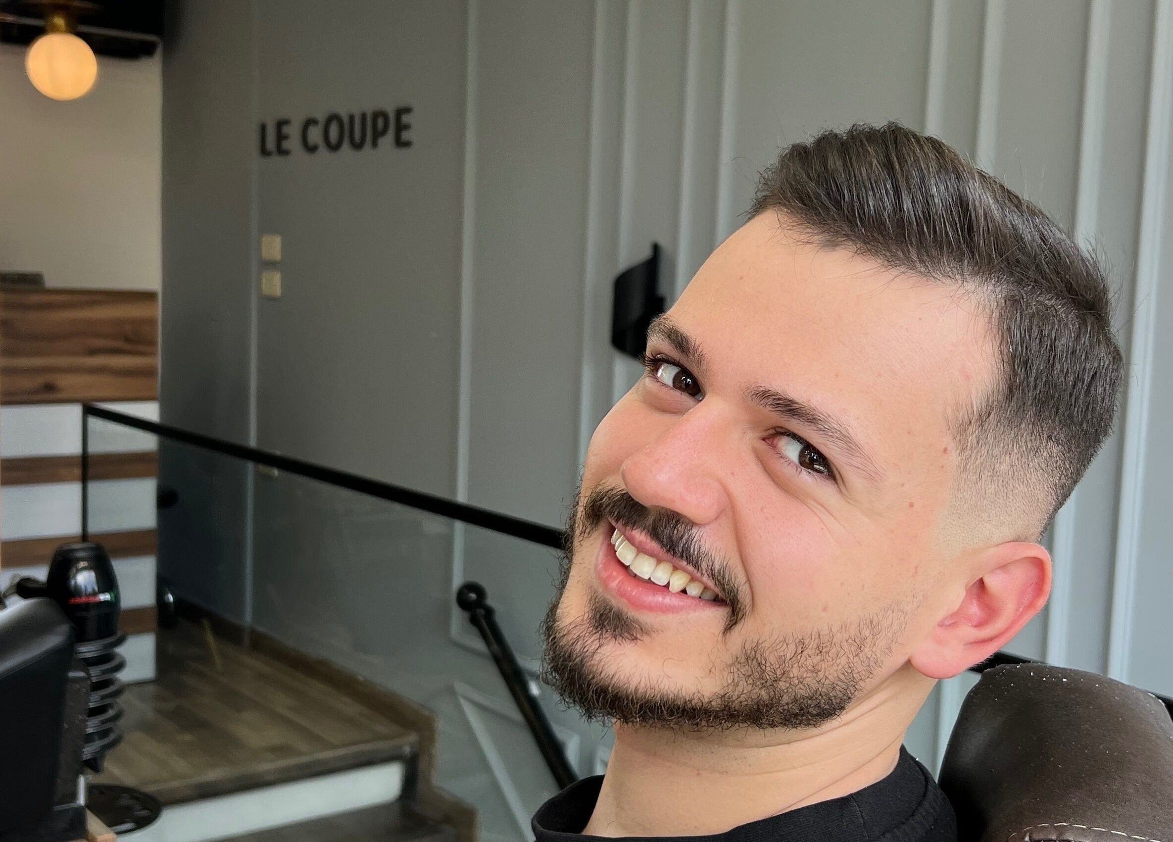 Happy customer at Le Coupe 3 after a stylish haircut in عمّان, محافظة العاصمة, JO.