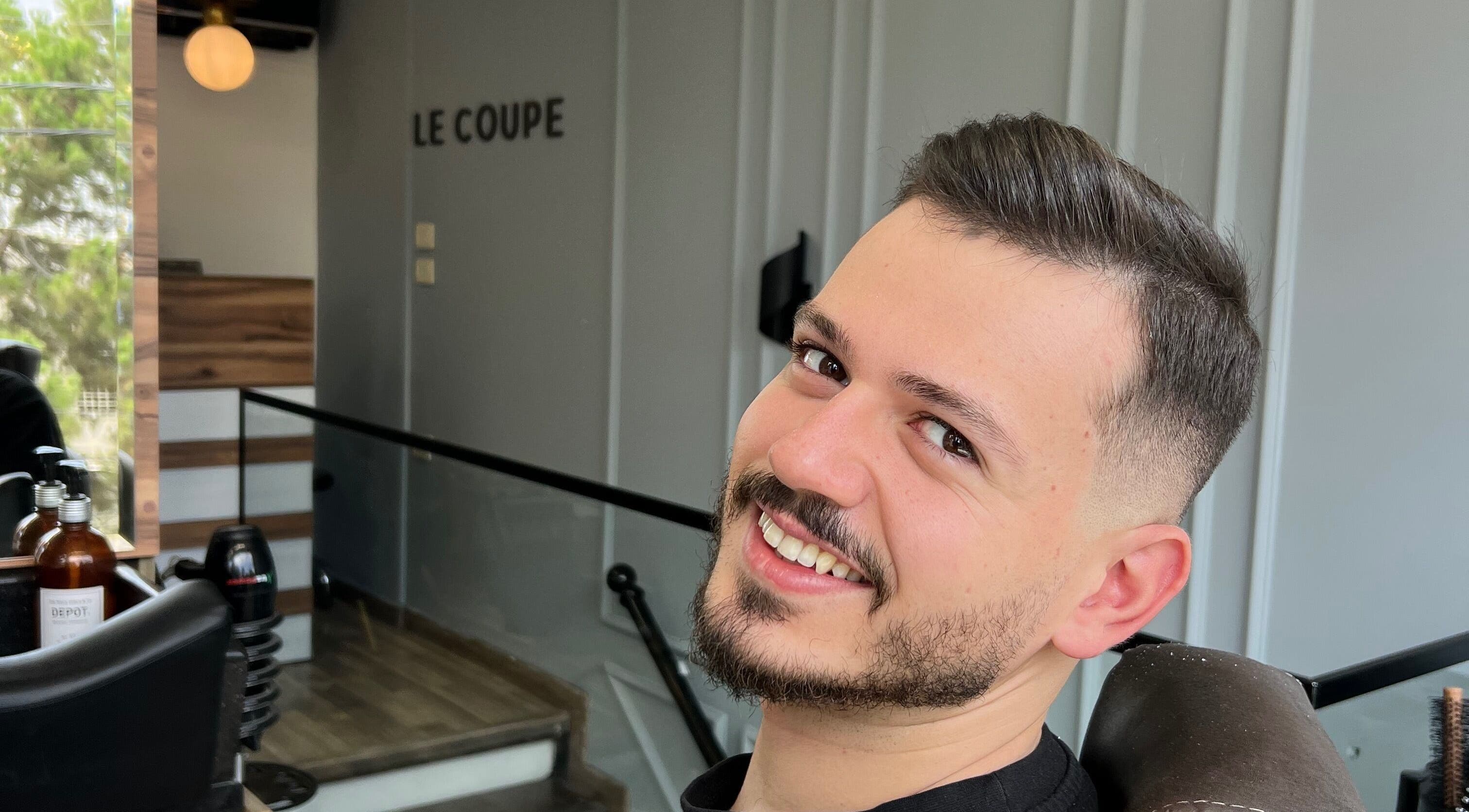 Happy customer at Le Coupe 3 after a stylish haircut in عمّان, محافظة العاصمة, JO.