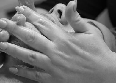 Close-up of a facial massage at Skin Wellness Clinic, Highett, Victoria, AU. Relaxing and rejuvenating experience.