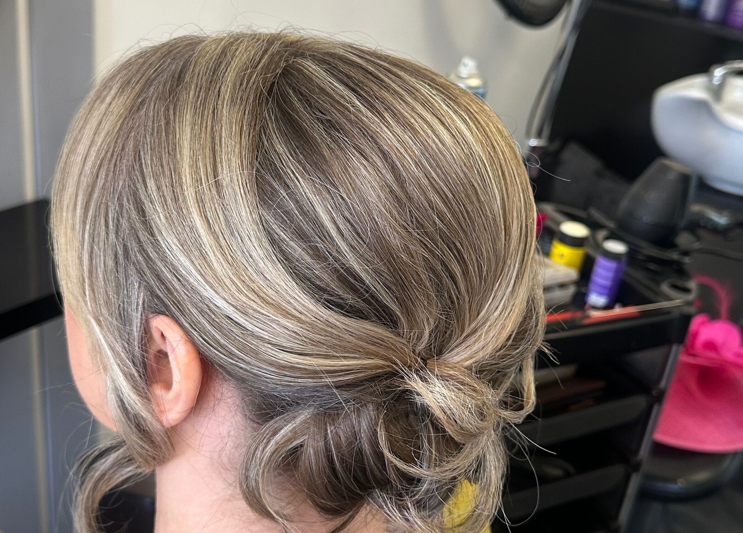 Elegant braided hairstyle at Lush Hair and Nails in Stockton on Tees, England, GB.