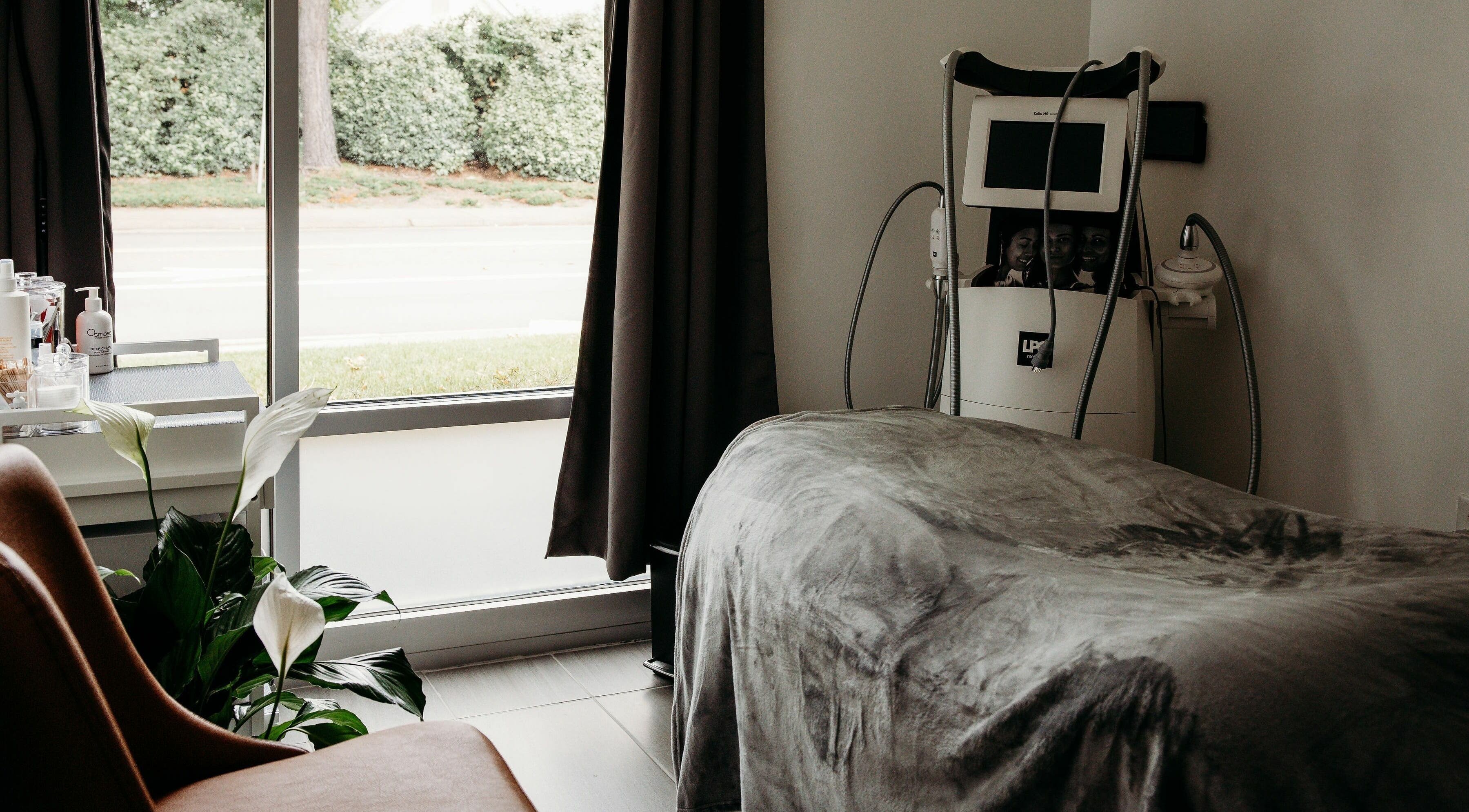 Peaceful spa room at At Marina Shores - Vogue Lashes and Spa, Virginia Beach, Virginia, US.