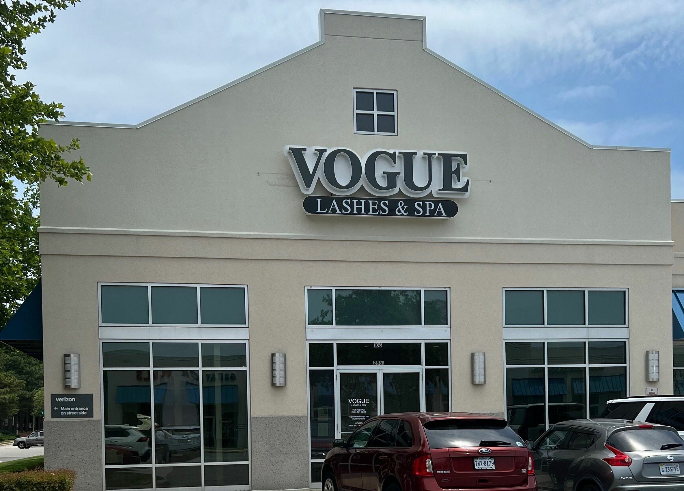 Front view of At Marina Shores - Vogue Lashes and Spa in Virginia Beach, Virginia, US.