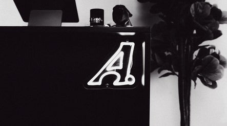 Elegant entrance at AllGoods. Barber Studio (Jay's Barber Co.) in North Mackay, Queensland, AU with neon decor.