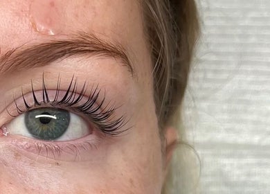 Close-up of expertly enhanced lashes at Beths Beauty Services, Morphett Vale, South Australia, AU.