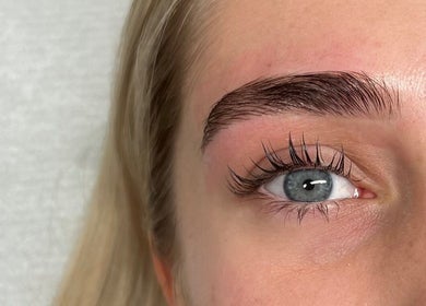 Close-up of lush lashes after treatment at Beths Beauty Services, Morphett Vale, South Australia, AU.
