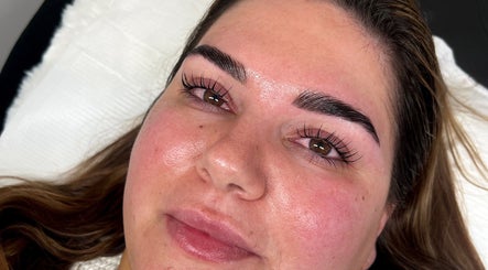 Close-up of newly shaped brows and lashes at bethsbeautyservices in Morphett Vale, South Australia, AU.