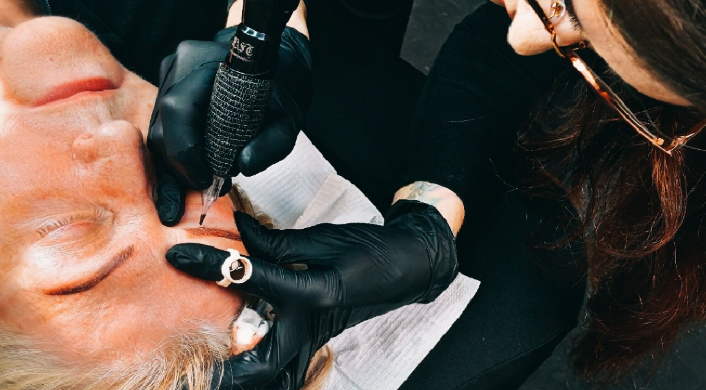 Expert microblading at Inked Elegance, Randburg, Gauteng, ZA enhancing eyebrows with precision.