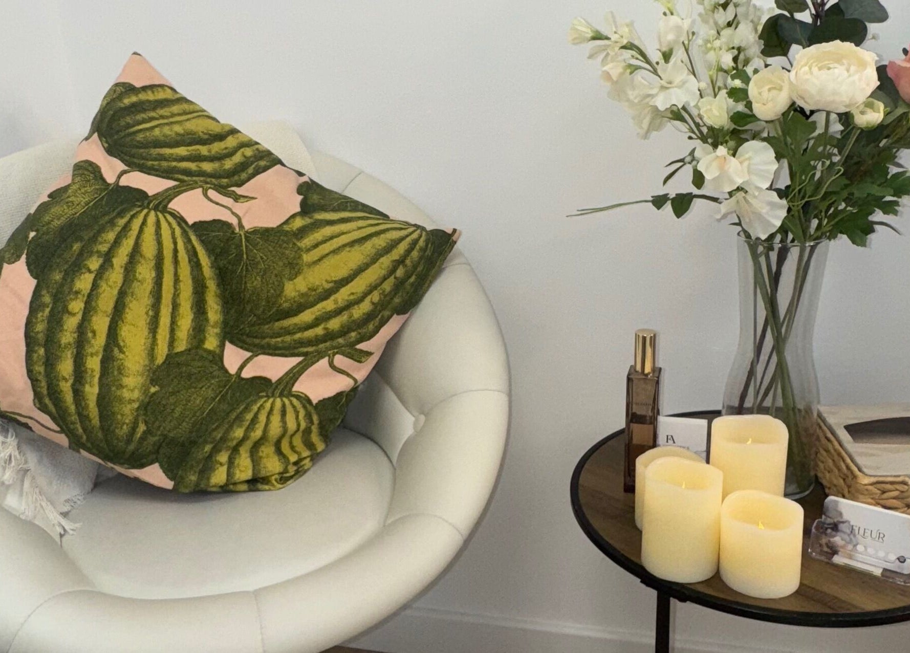 A cozy seating area with floral decor at Fleur Aesthetics - East London Clinic, Barking, England, GB.