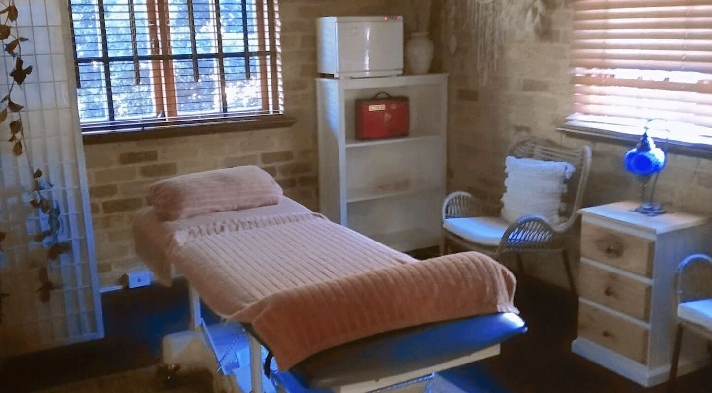Cozy massage room at Recharge Remedial And Sports Massage, Perth, Western Australia, AU. Relaxing ambiance.