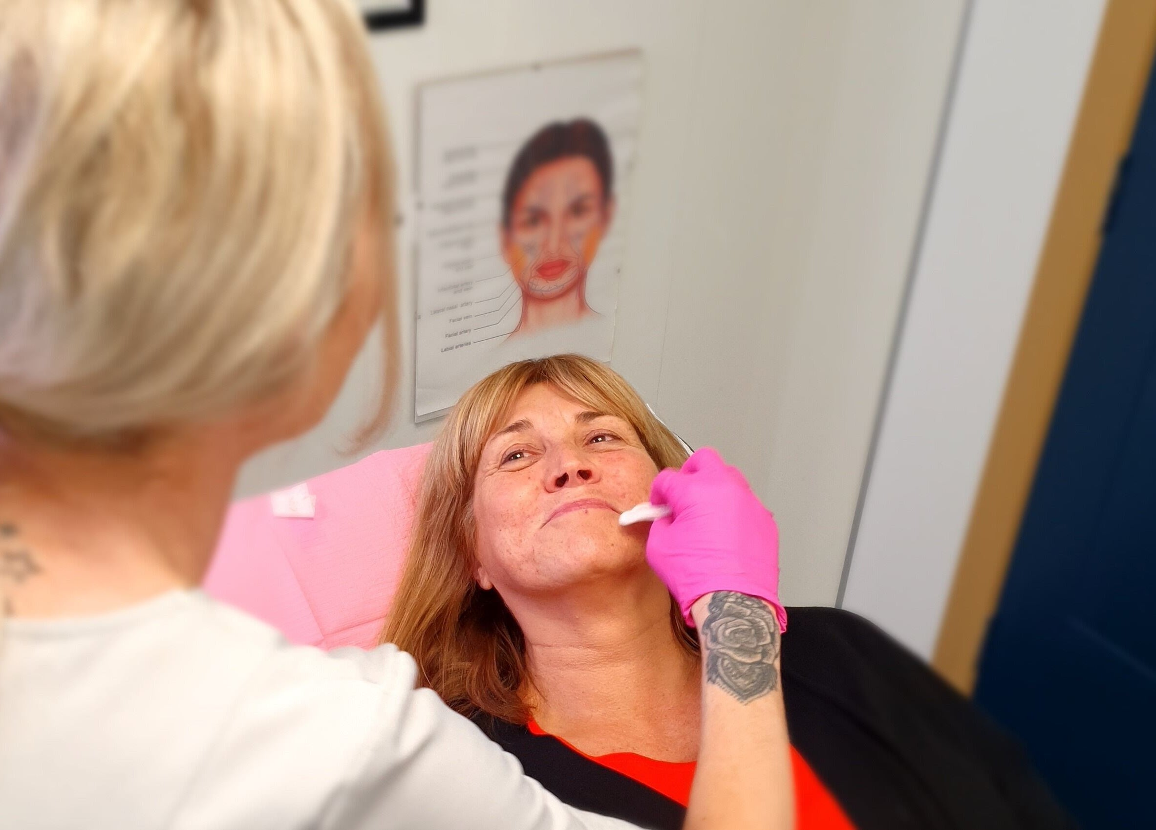 Client receiving aesthetic treatment at GCI Advanced Aesthetics, Aberdeen, Scotland, GB.