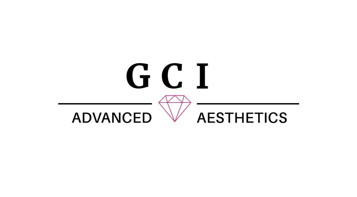 GCI Advanced Aesthetics logo featuring a pink diamond, Aberdeen, Scotland, GB.